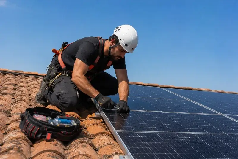 Maintenance et monitoring de panneaux solaires à Château-Gaillard